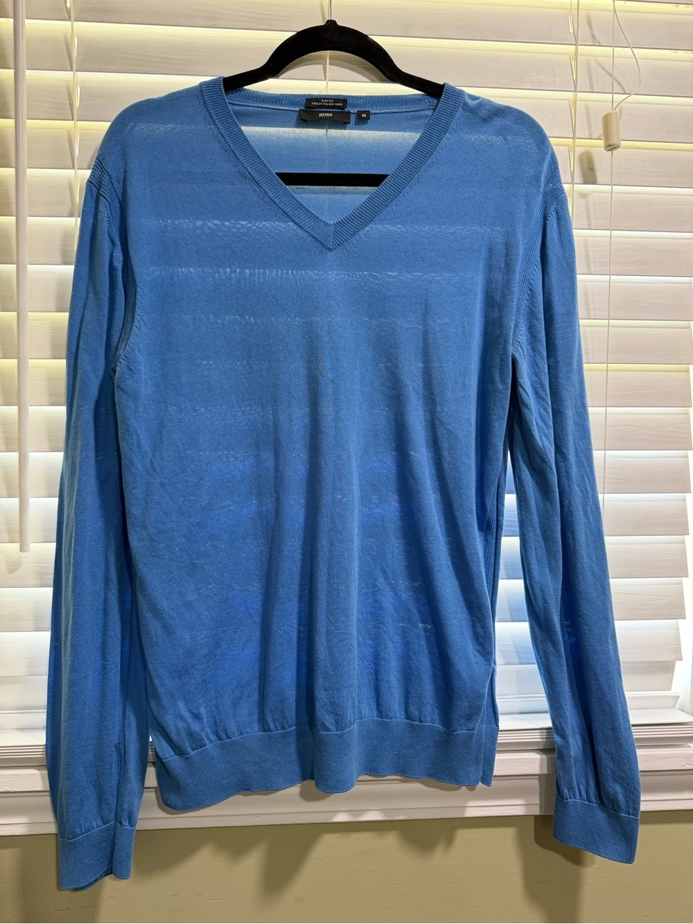 Hugo Boss Light Blue V-Neck Sweater